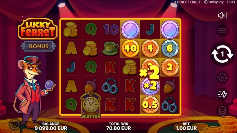 Lucky Ferret slot screenshot 5