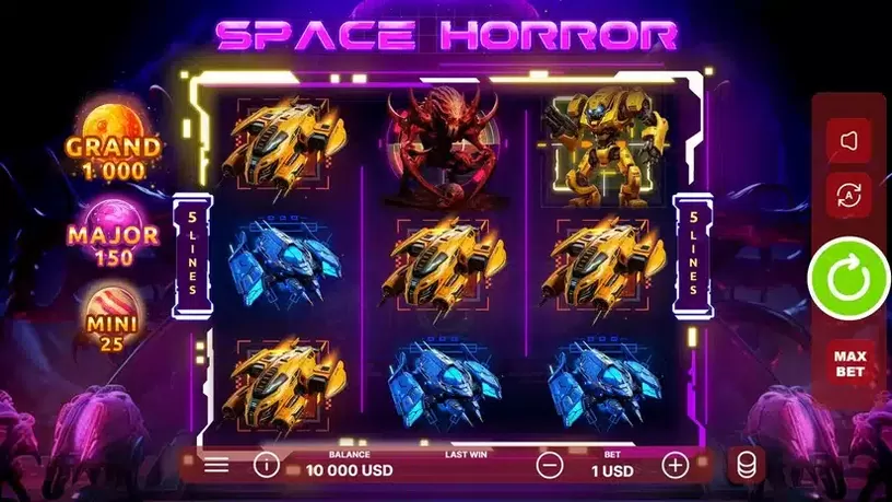 Space Horror slot screenshot 1