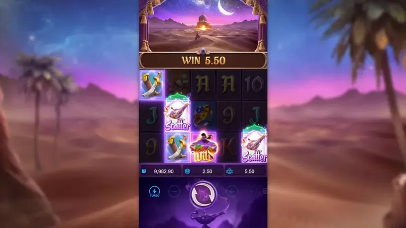 Genie’s 3 Wishes slot screenshot 1