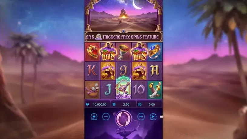 Genie’s 3 Wishes slot screenshot 4