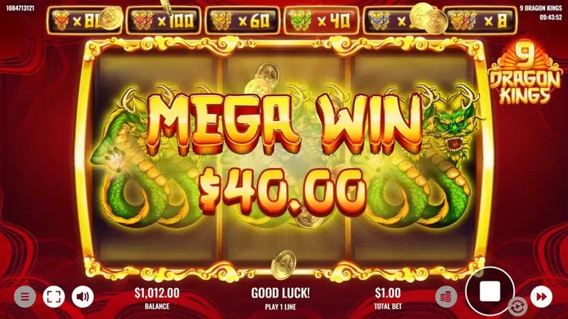 9 Dragon Kings slot screenshot 4