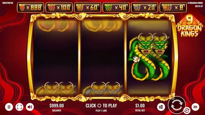 9 Dragon Kings slot screenshot 1