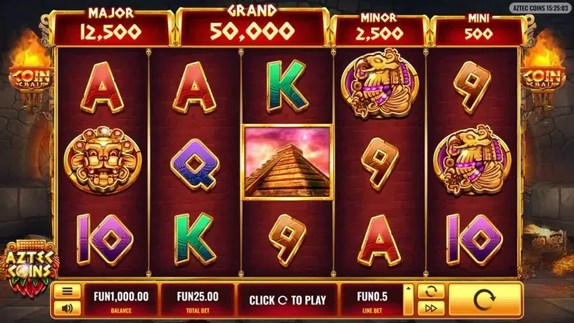 Aztec Coins slot screenshot 1