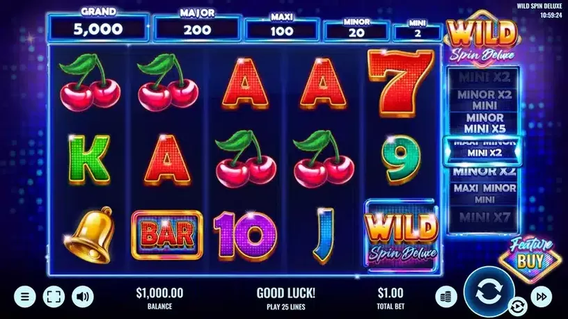 Wild Spin Deluxe slot screenshot 1