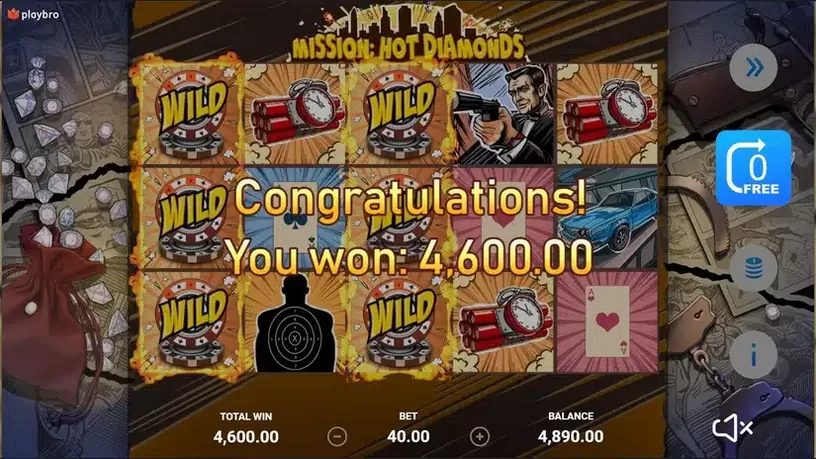 Mission: Hot diamond`s slot screenshot 5