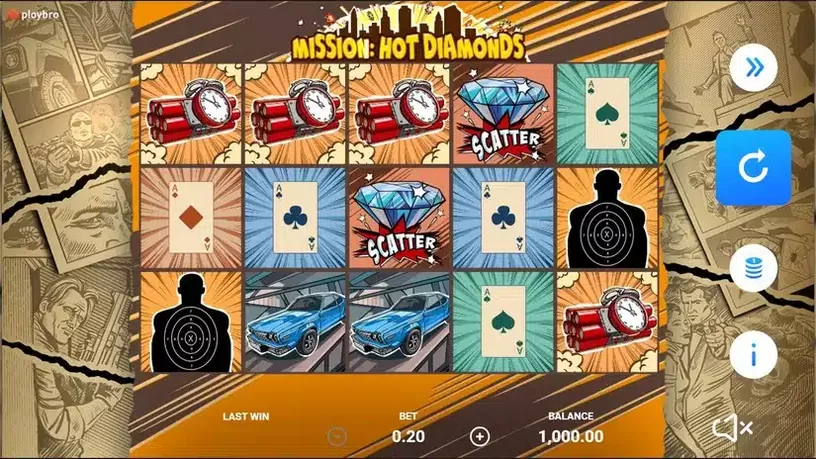 Mission: Hot diamond`s slot screenshot 1