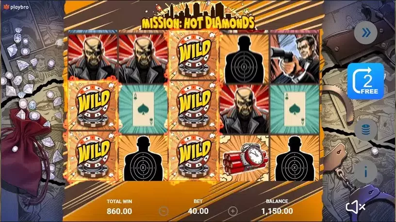 Mission: Hot diamond`s slot screenshot 4