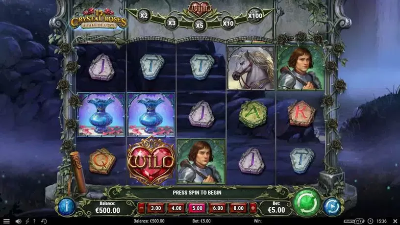 15 Crystal Roses A Tale of Love slot screenshot 1
