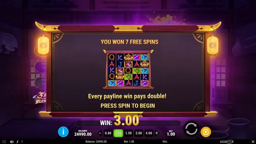3 Blades & Blessings slot screenshot 3