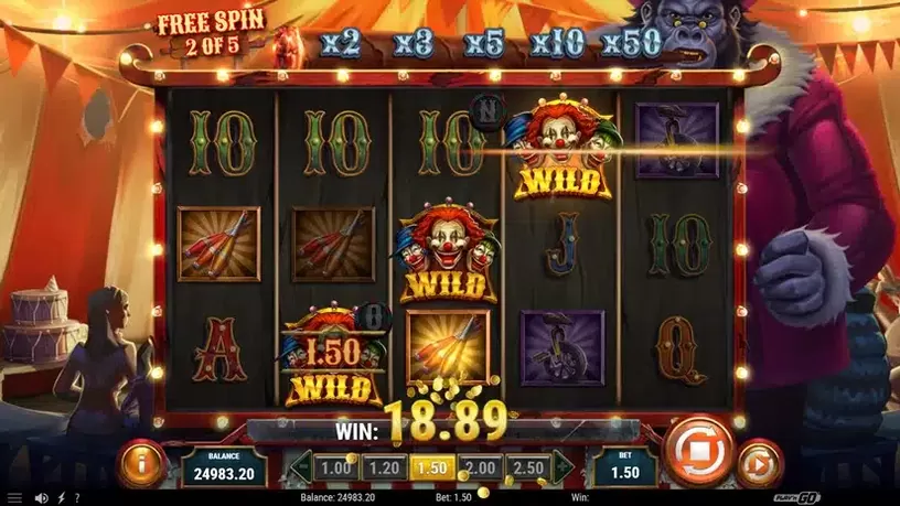 3 Clown Monty 2 slot screenshot 5