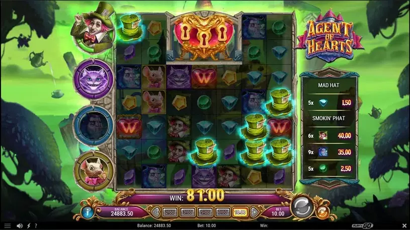 Agent of Hearts slot screenshot 3
