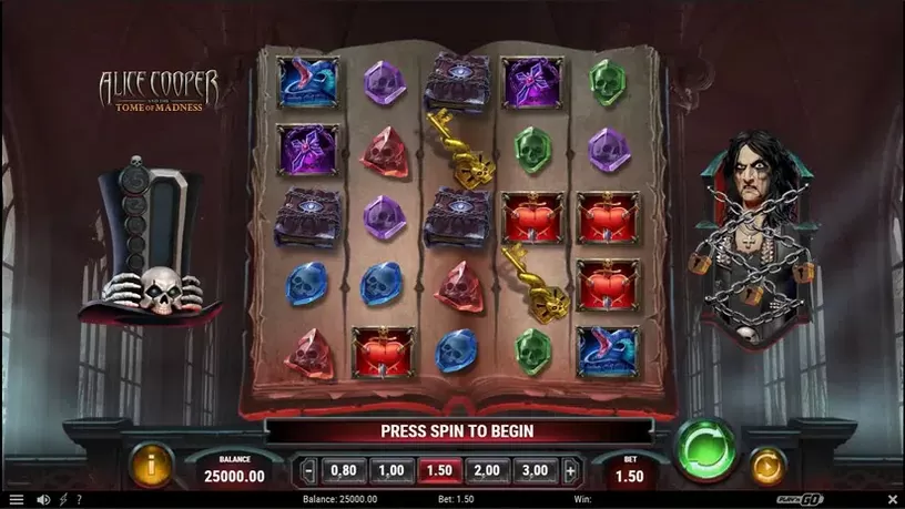 Alice Cooper and the Tome of Madness slot screenshot 1