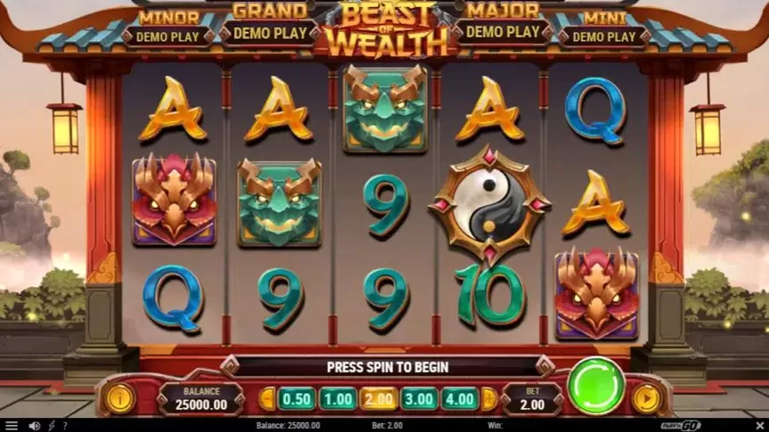 Beast of Wealth slot screenshot 1