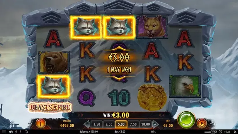 Beasts of Fire slot screenshot 7