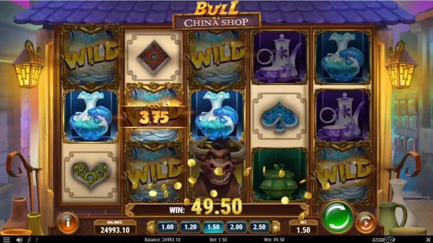 Bull in a China Shop slot screenshot 2