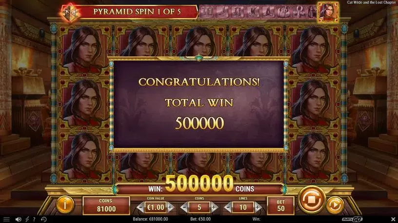 Cat Wilde and the Lost Chapter slot screenshot 7