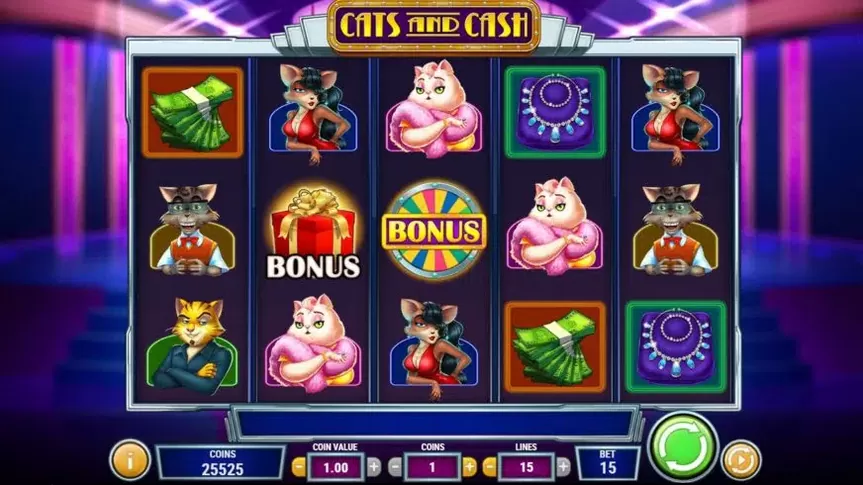 Cats and Cash slot screenshot 1