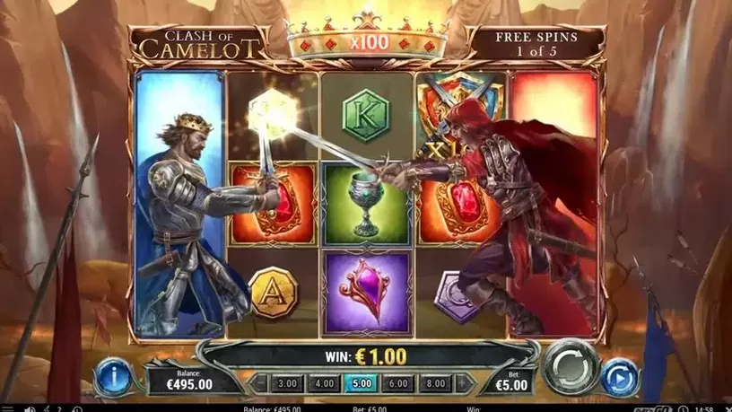 Clash of Camelot slot screenshot 1