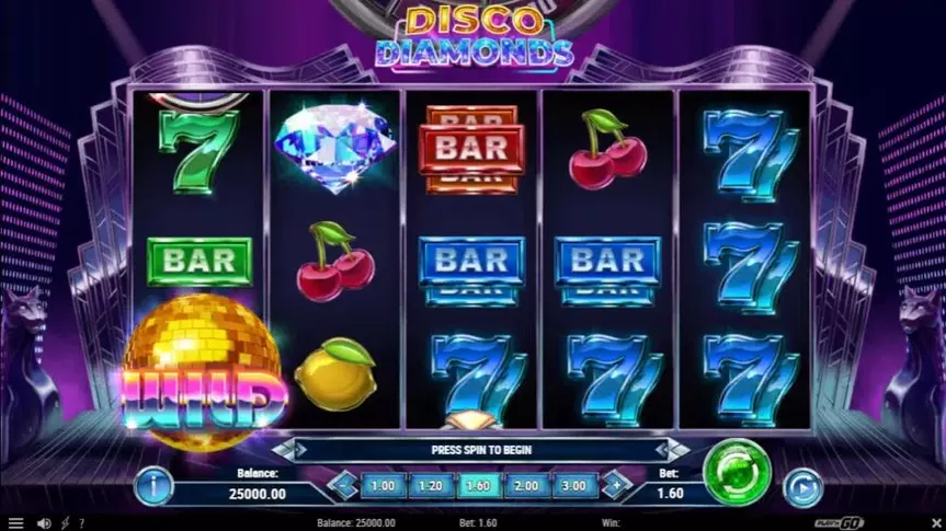 Disco Diamonds slot screenshot 1