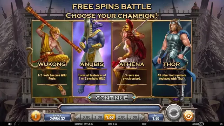 Divine Showdown slot screenshot 4