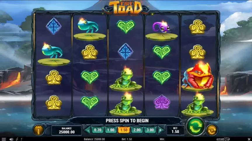Fire Toad slot screenshot 1