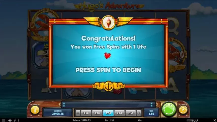 Hugo’s Adventure slot screenshot 2