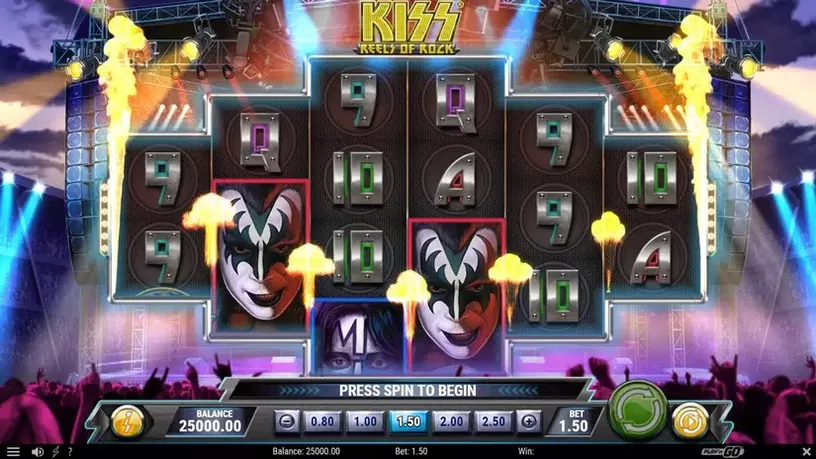 KISS Reels of Rock slot screenshot 1