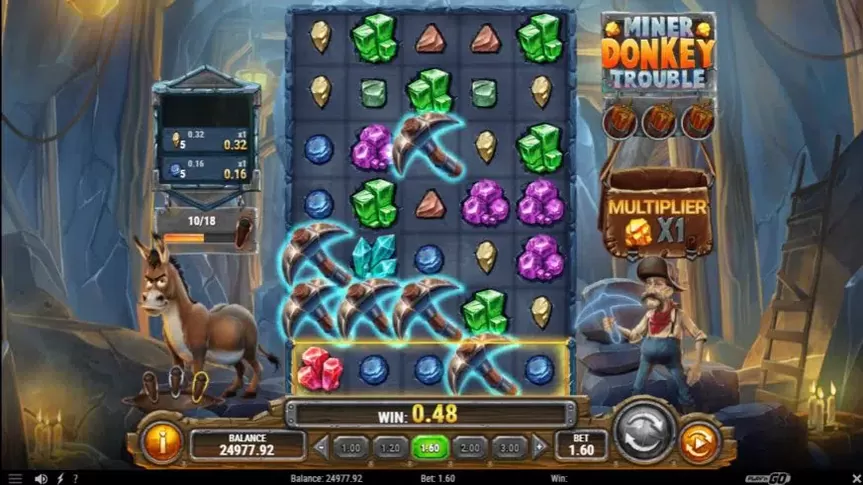 Miner Donkey Trouble slot screenshot 3