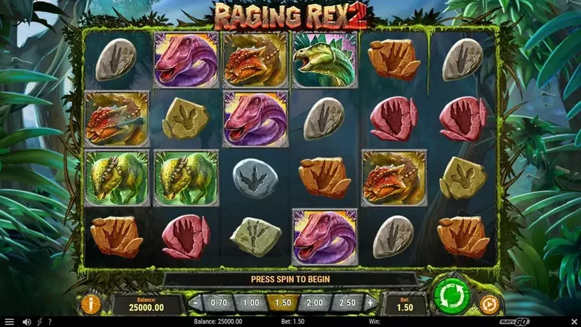 Raging Rex 2 slot screenshot 1