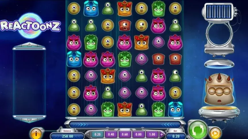 Reactoonz slot screenshot 1