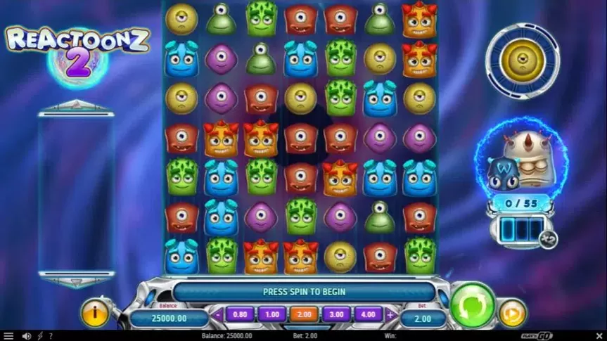 Reactoonz 2 slot screenshot 1