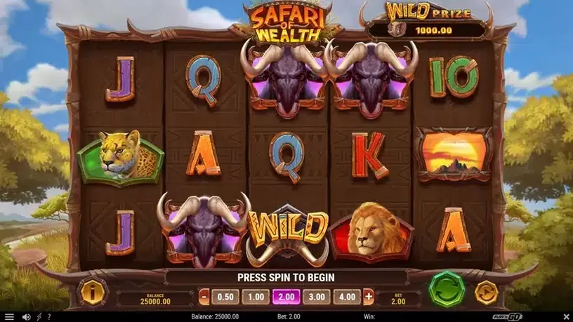 Safari of Wealth slot screenshot 1
