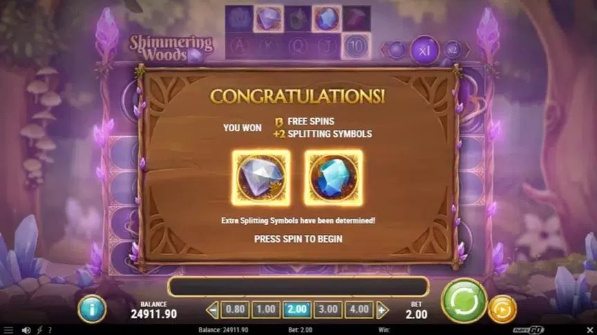 Shimmering Woods slot screenshot 3