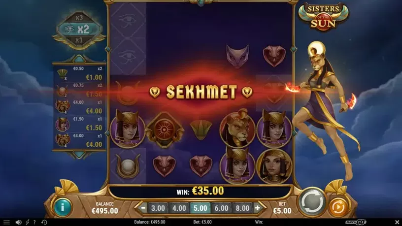 Sisters of the Sun slot screenshot 4