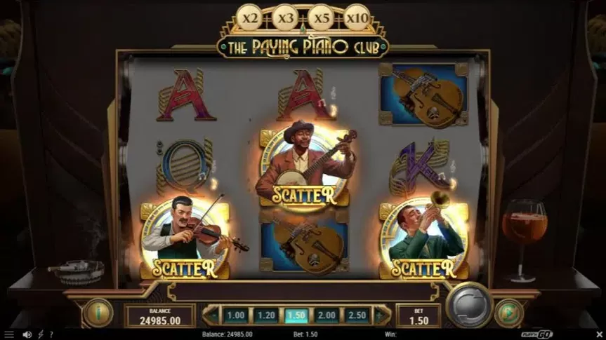 The Paying Piano Club slot screenshot 2