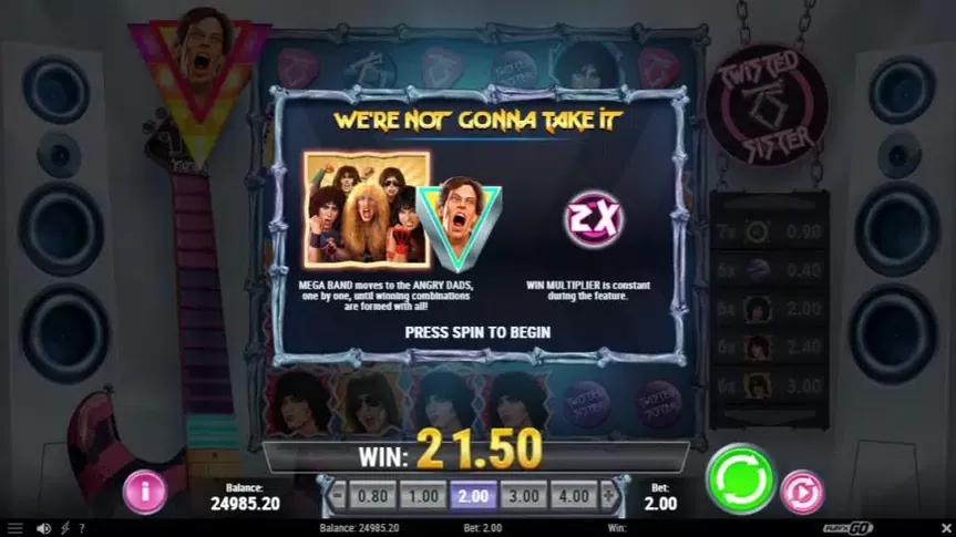 Twisted Sister slot screenshot 3