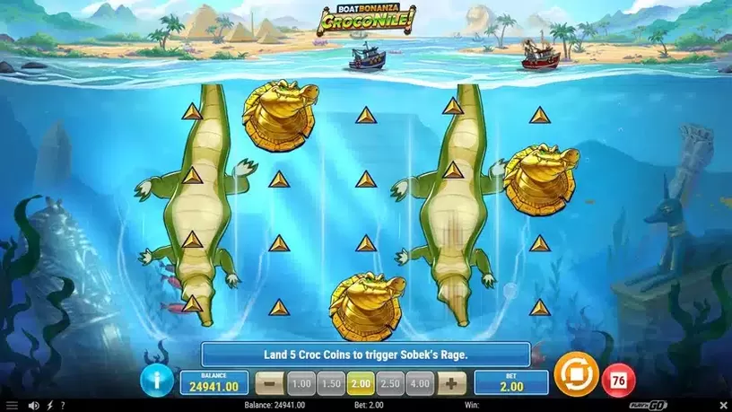 Boat Bonanza CrocoNile! slot screenshot 4