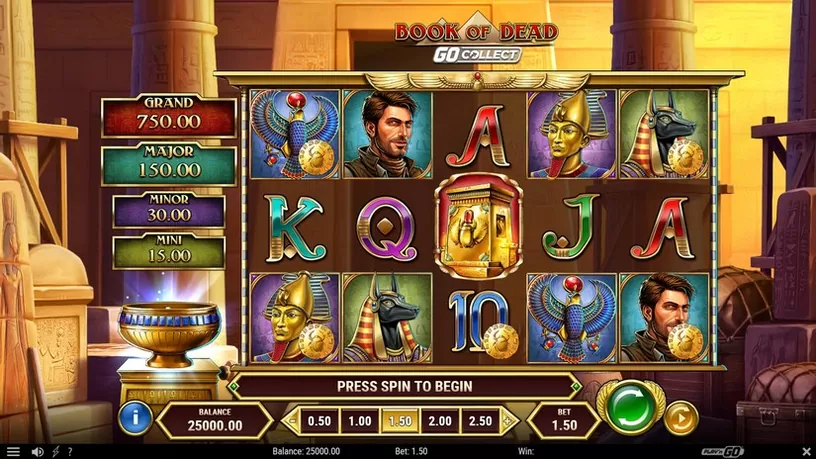 Book of Dead GO Collect slot screenshot 1