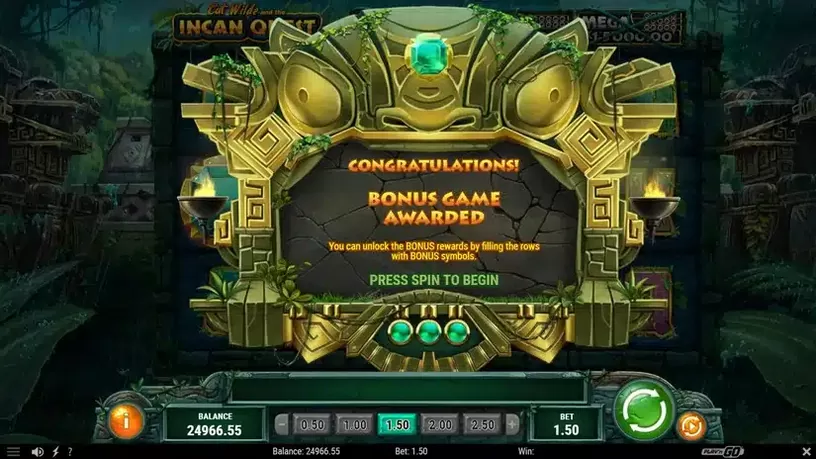 Cat Wilde and the Incan Quest slot screenshot 4
