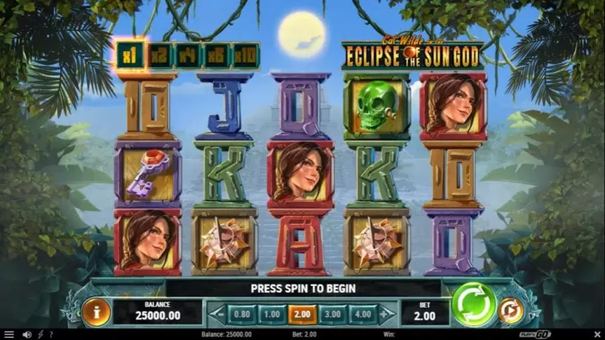 Cat Wilde in the Eclipse of the Sun God slot screenshot 1