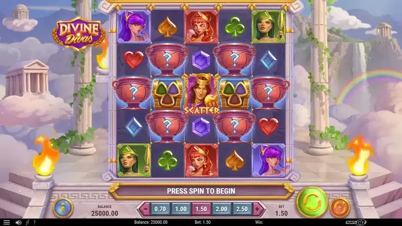 Divine Divas slot screenshot 1