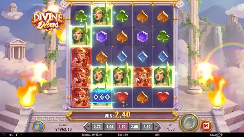 Divine Divas slot screenshot 5