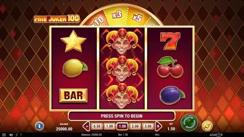 Fire Joker 100 slot screenshot 1