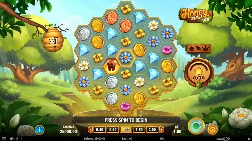 Honey Rush 100 slot screenshot 1