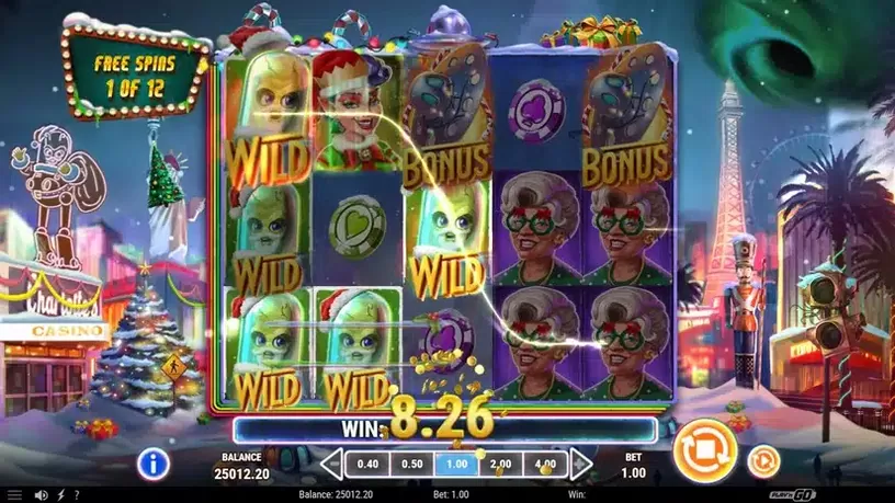 Invading Vegas: Las Christmas slot screenshot 5