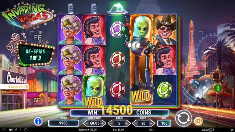 Invading Vegas slot screenshot 3