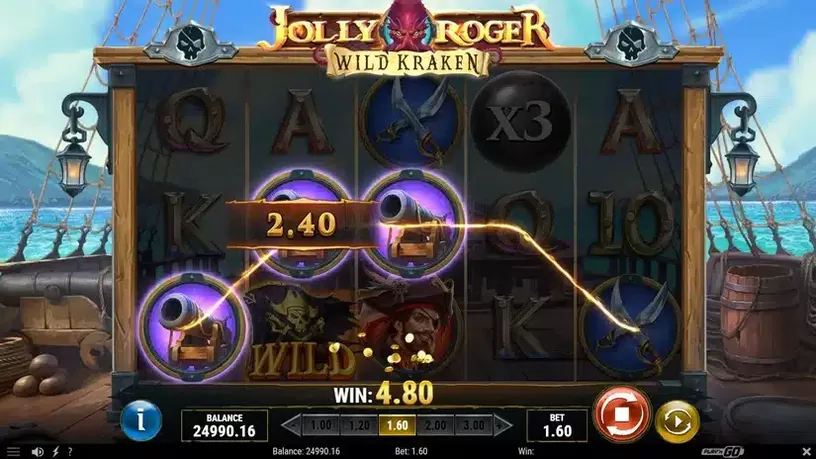 Jolly Roger Wild Kraken slot screenshot 2