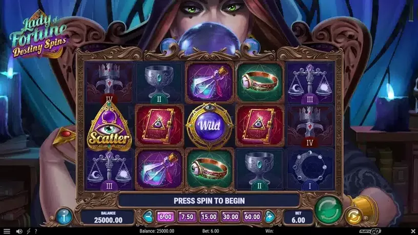 Lady of Fortune Destiny Spins slot screenshot 1