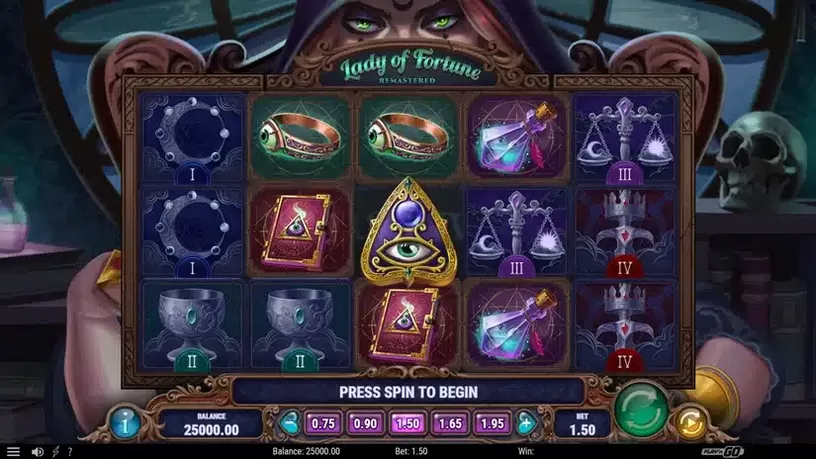 Lady of Fortune Remastered slot screenshot 1