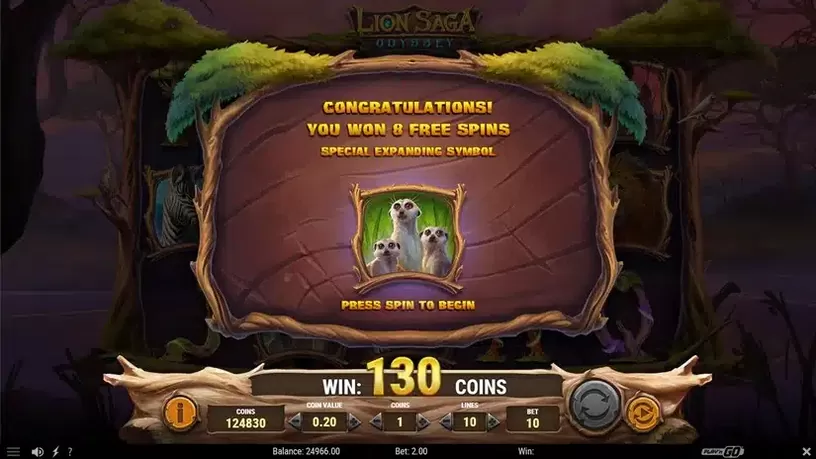 Lion Saga Odyssey slot screenshot 4